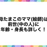 雲母たまこのママ(絵師)は？前世(中の人)に年齢・身長も詳しく！