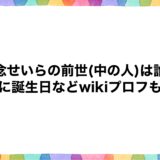 智念せいらの前世(中の人)は誰？顔に誕生日などwikiプロフも！