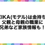 REIKA(モデル)は金持ち？父親と母親の職業に兄弟など家族情報も！